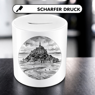 Spardose mit dem Motiv Mont-Saint-Michel aus Frankreich Normandie - Ansicht 5