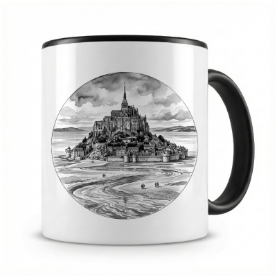 Tasse mit  Mont-Saint-Michel aus Frankreich Normandie 
