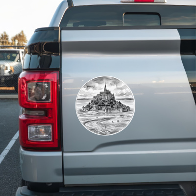 Mont-Saint-Michel aus Frankreich Normandie Aufkleber - Ansicht 2
