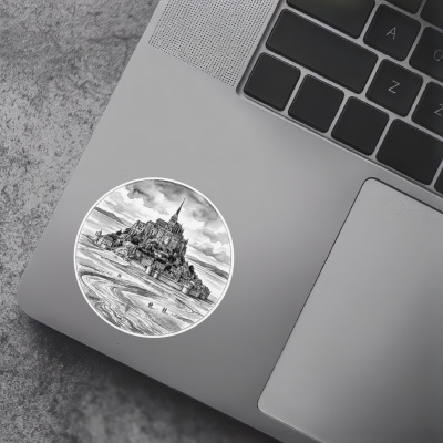 Mont-Saint-Michel aus Frankreich Normandie Aufkleber - Ansicht 5