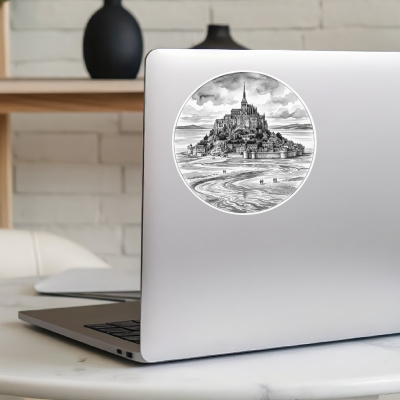 Mont-Saint-Michel aus Frankreich Normandie Aufkleber - Ansicht 8
