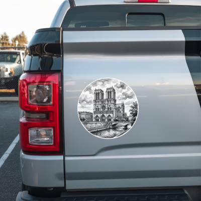 Kathedrale Notre-Dame aus Frankreich Paris Aufkleber - Ansicht 2