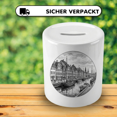 Spardose mit dem Motiv Nyhavn aus D�nemark Kopenhagen - Ansicht 4