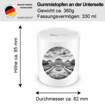 Spardose mit dem Motiv Schloss Nymphenburg aus Deutschland M�nchen - Ansicht 2