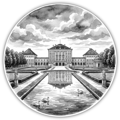 Wandtattoo  Schloss Nymphenburg aus Deutschland M�nchen 