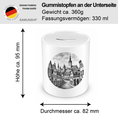 Spardose mit dem Motiv Tallinner Altstadt aus Estland - Ansicht 2