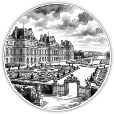 Schloss Versailles aus Frankreich Aufkleber