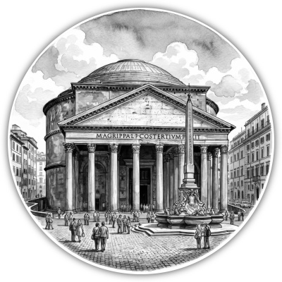 Wandtattoo  Pantheon aus Italien Rom 