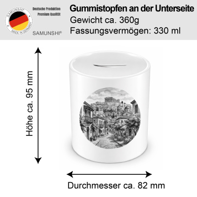 Spardose mit dem Motiv Plaka-Viertel aus Griechenland Athen - Ansicht 2