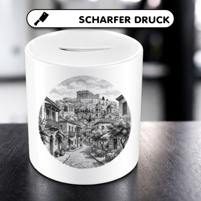 Spardose mit dem Motiv Plaka-Viertel aus Griechenland Athen - Ansicht 5