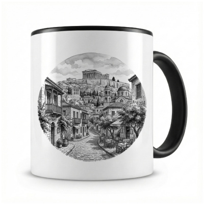 Tasse mit  Plaka-Viertel aus Griechenland Athen 