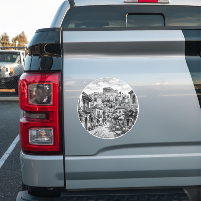 Plaka-Viertel aus Griechenland Athen Aufkleber - Ansicht 2