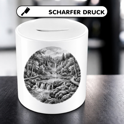 Spardose mit dem Motiv Nationalpark Plitvicer Seen aus Kroatien Lika - Ansicht 5