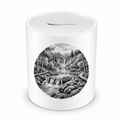 Spardose mit dem Motiv Nationalpark Plitvicer Seen aus Kroatien Lika