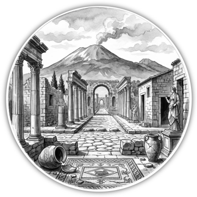 Pompeji aus Italien Neapel Aufkleber