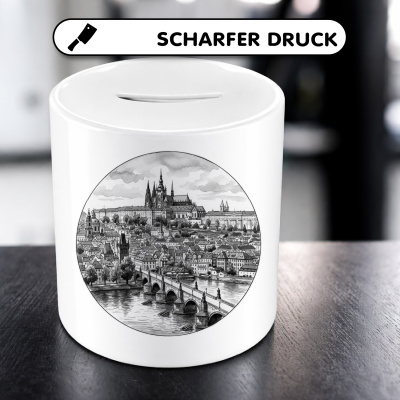 Spardose mit dem Motiv Prager Burg aus Tschechien Prag - Ansicht 5