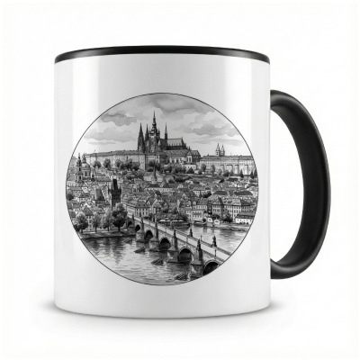 Tasse mit  Prager Burg aus Tschechien Prag 