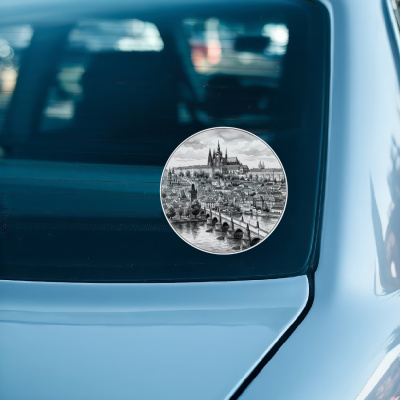 Prager Burg aus Tschechien Prag Aufkleber - Ansicht 3