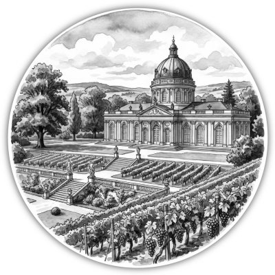 Schloss Sanssouci aus Deutschland Potsdam Aufkleber