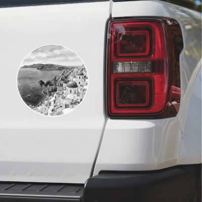 Caldera von Santorini aus Griechenland Aufkleber - Ansicht 2