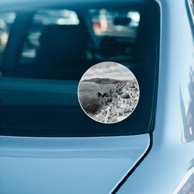 Caldera von Santorini aus Griechenland Aufkleber - Ansicht 3