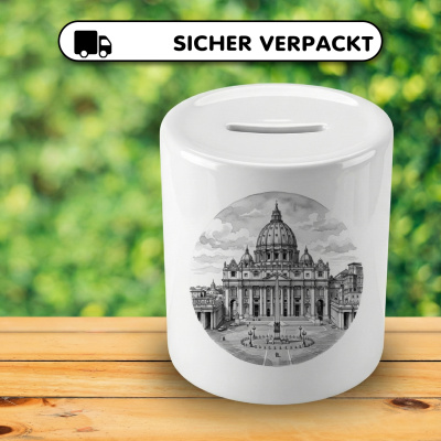 Spardose mit dem Motiv Petersdom aus Vatikanstadt Rom - Ansicht 4
