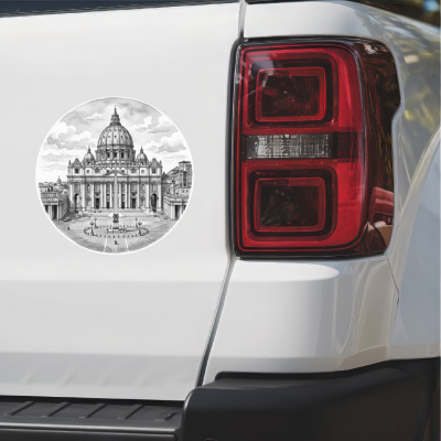 Petersdom aus Vatikanstadt Rom Aufkleber - Ansicht 2