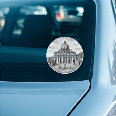 Petersdom aus Vatikanstadt Rom Aufkleber - Ansicht 3
