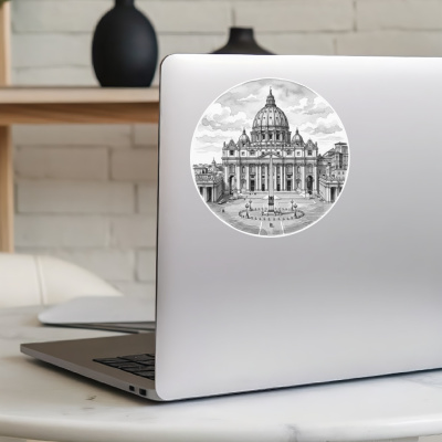 Petersdom aus Vatikanstadt Rom Aufkleber - Ansicht 8