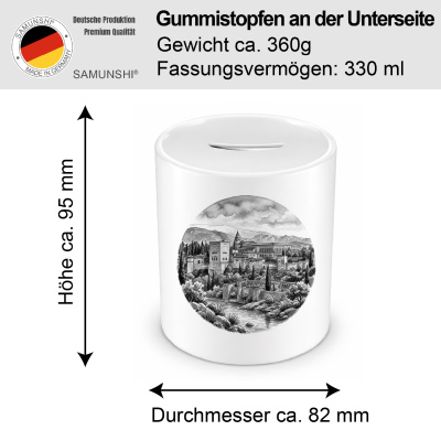 Spardose mit dem Motiv Alhambra aus Spanien Granada - Ansicht 2