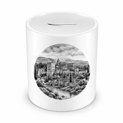 Spardose mit dem Motiv Alhambra aus Spanien Granada