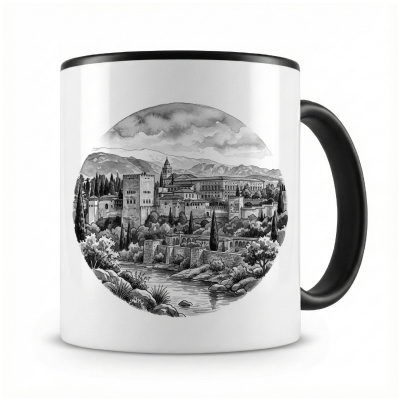 Tasse mit  Alhambra aus Spanien Granada 