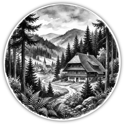 Schwarzwald aus Deutschland Baden-W�rttemberg Aufkleber