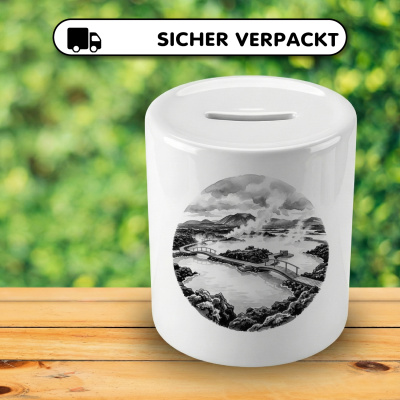 Spardose mit dem Motiv Blaue Lagune aus Island Grindav�k - Ansicht 4