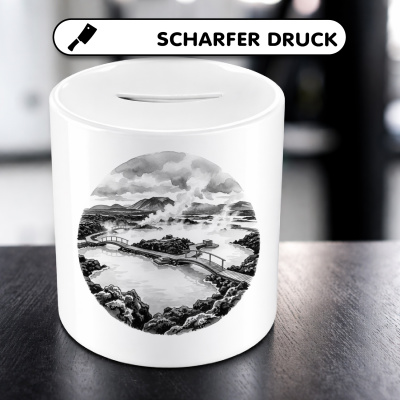 Spardose mit dem Motiv Blaue Lagune aus Island Grindav�k - Ansicht 5