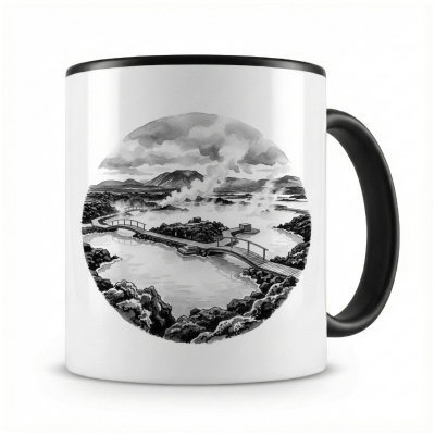 Tasse mit  Blaue Lagune aus Island Grindav�k 