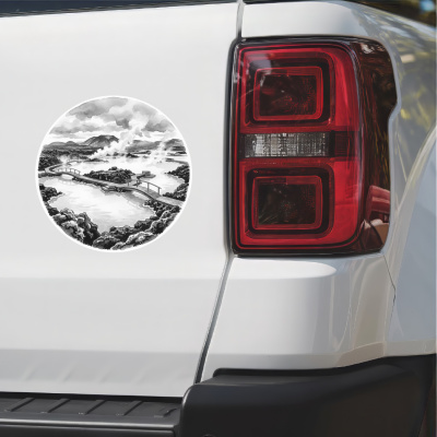 Blaue Lagune aus Island Grindav�k Aufkleber - Ansicht 2