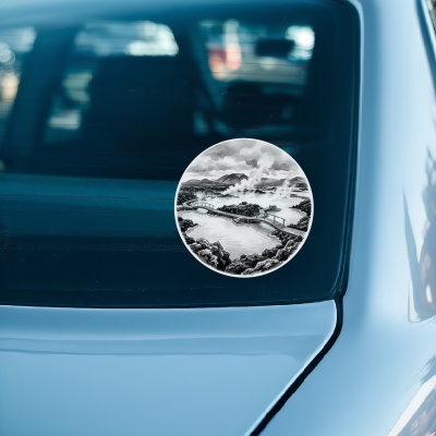 Blaue Lagune aus Island Grindav�k Aufkleber - Ansicht 3