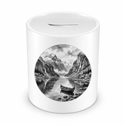 Spardose mit dem Motiv Fjorde von Norwegen