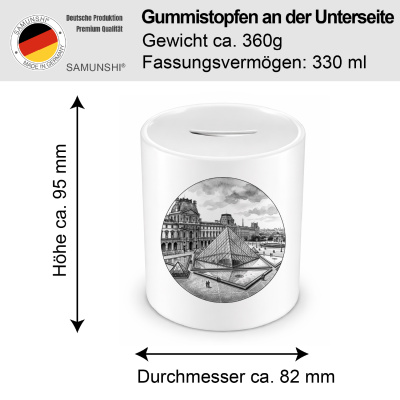 Spardose mit dem Motiv Louvre aus Frankreich Paris - Ansicht 2