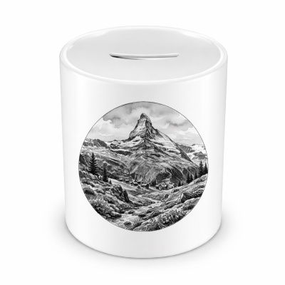 Spardose mit dem Motiv Matterhorn aus der Schweiz Zermatt