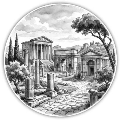 Forum Romanum aus Italien Rom Aufkleber