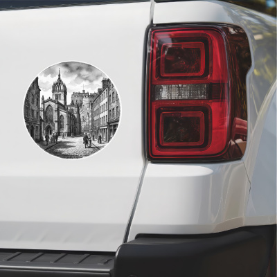 Royal Mile aus Schottland Edinburgh Aufkleber - Ansicht 2