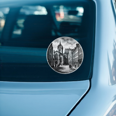 Royal Mile aus Schottland Edinburgh Aufkleber - Ansicht 3