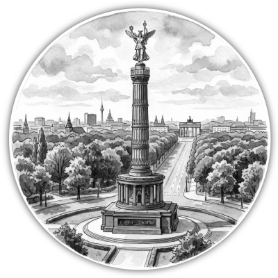 Siegess�ule aus Deutschland Berlin Aufkleber