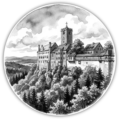 Wartburg aus Deutschland Eisenach Aufkleber