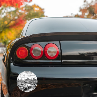 Stilisierte Berlin Skyline Aufkleber - Ansicht 3