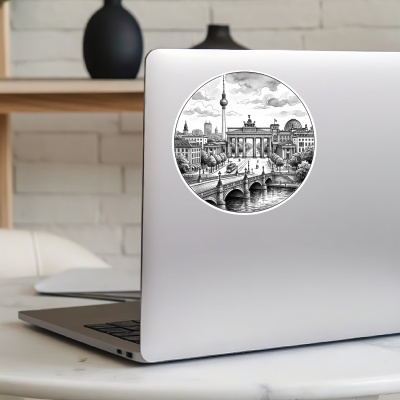 Stilisierte Berlin Skyline Aufkleber - Ansicht 8