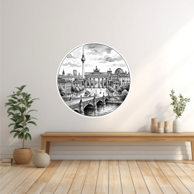 Stilisierte Deutschland Skylines Wandtattoos - Ansicht 2