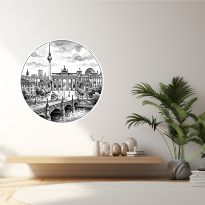 Stilisierte Deutschland Skylines Wandtattoos - Ansicht 3